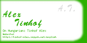 alex tinhof business card